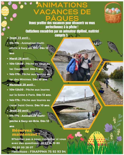 Animation Fédé avril 2026 Animations pêche des vacances de février
